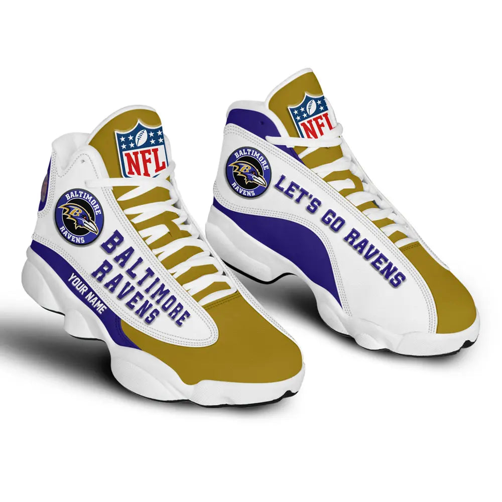 Baltimore Ravens | Premium NFL Game Day Air Jordan 13 TD – HuddleStyle.com - Image 3