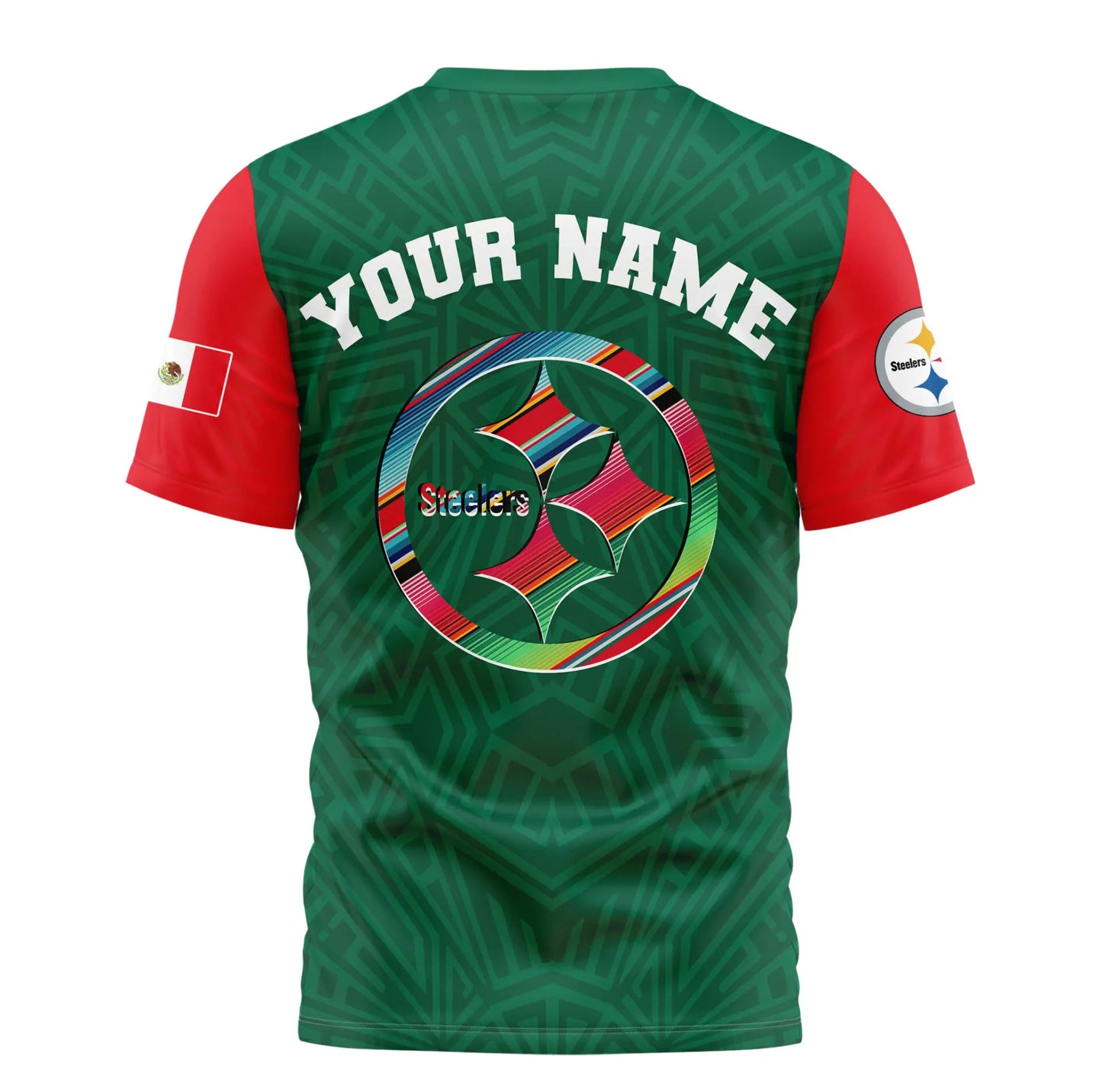 Pittsburgh Steelers | Premium NFL Mexican Heritage Celebration 3D Shirt HI – HuddleStyle.com - Image 3