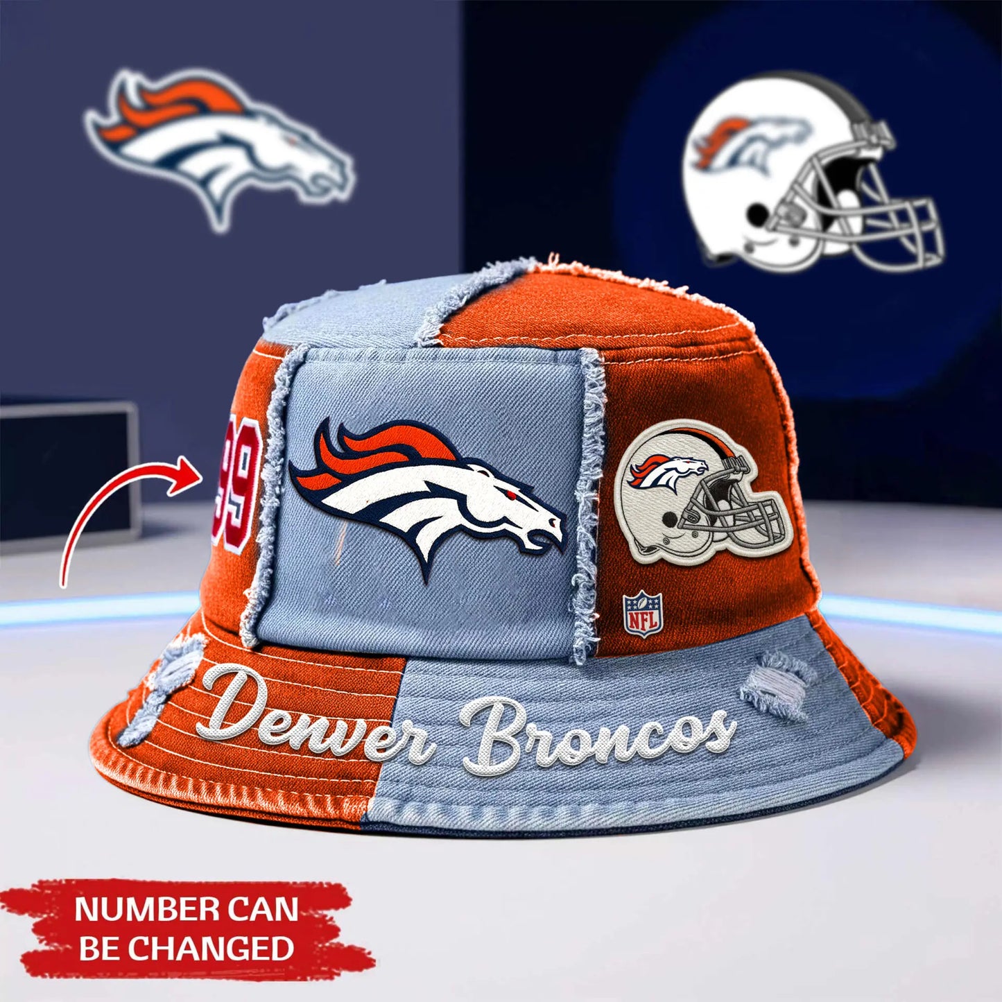 Denver Broncos | Premium Bucket Hat TD – HuddleStyle.com - Image 2