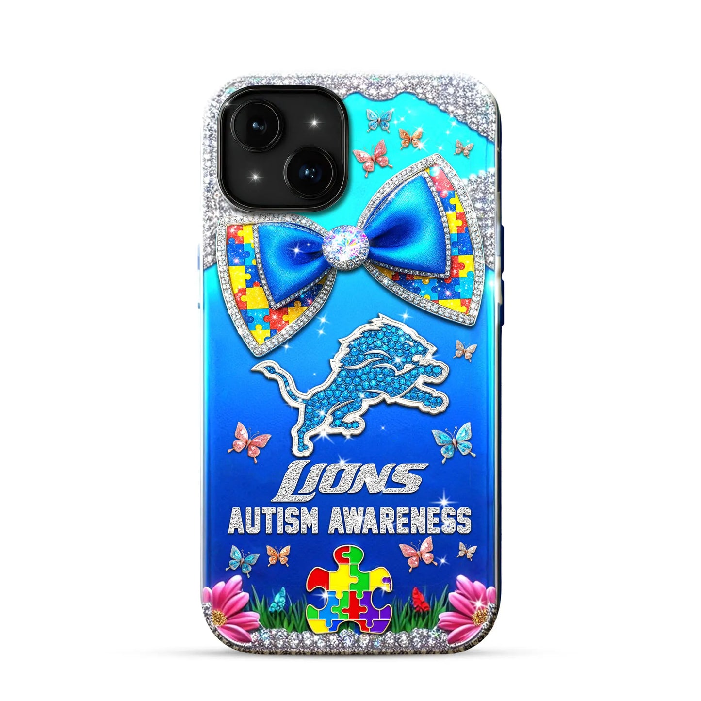 Detroit Lions | Premium NFL Autism Awareness Phonecase TD – HuddleStyle.com - Image 2