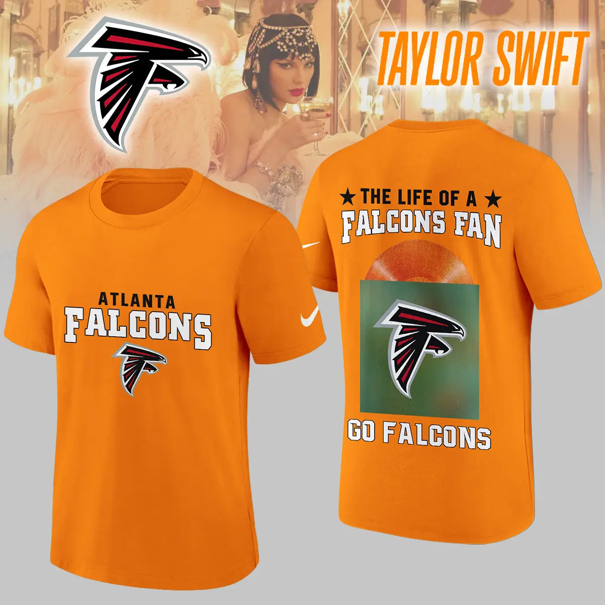 Atlanta Falcons | Premium NFL x Taylor Swift 3D Shirt HI – HuddleStyle.com - Image 6