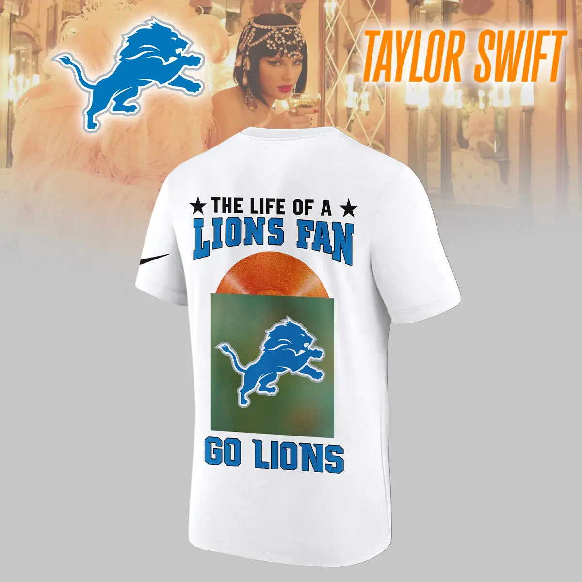 Detroit Lions | Premium NFL x Taylor Swift 3D Shirt HI – HuddleStyle.com - Image 6