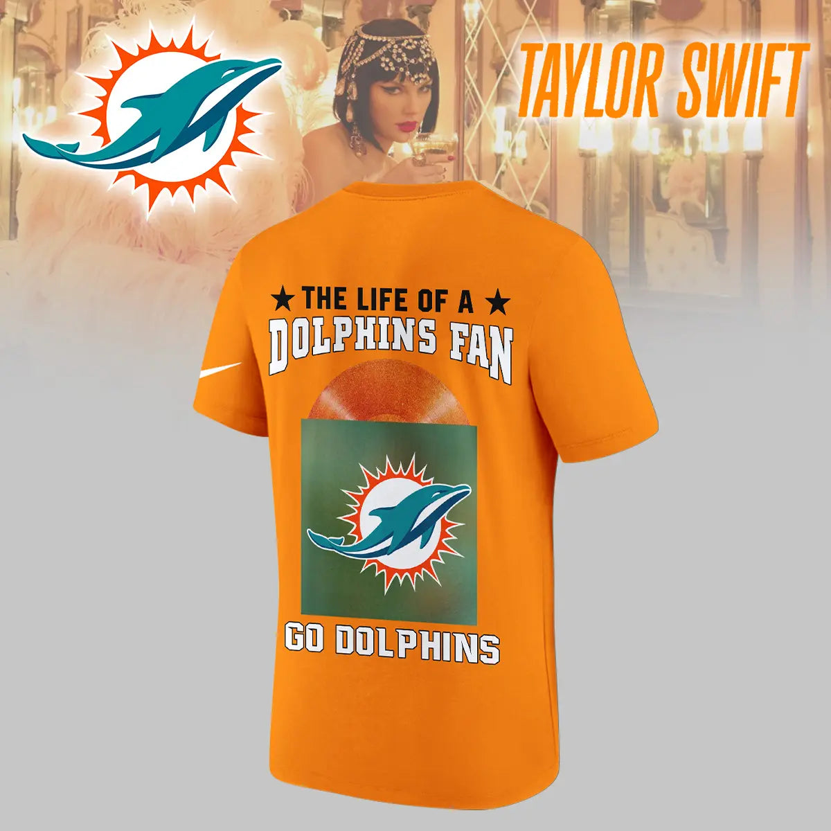 Miami Dolphins | Premium NFL x Taylor Swift 3D Shirt HI – HuddleStyle.com - Image 6
