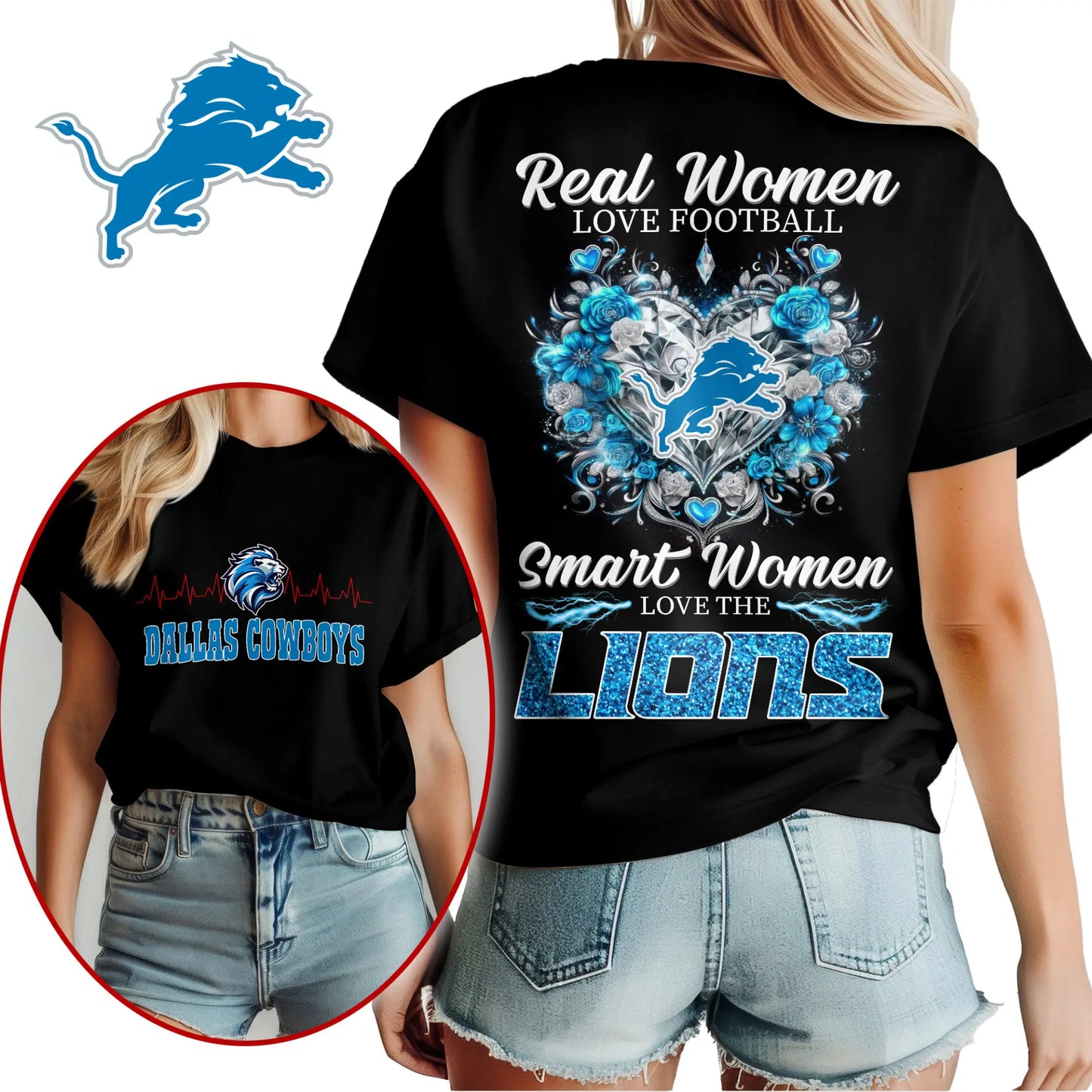 Detroit Lions | Premium NFL Real Women Love Football NY – HuddleStyle.com - Image 3