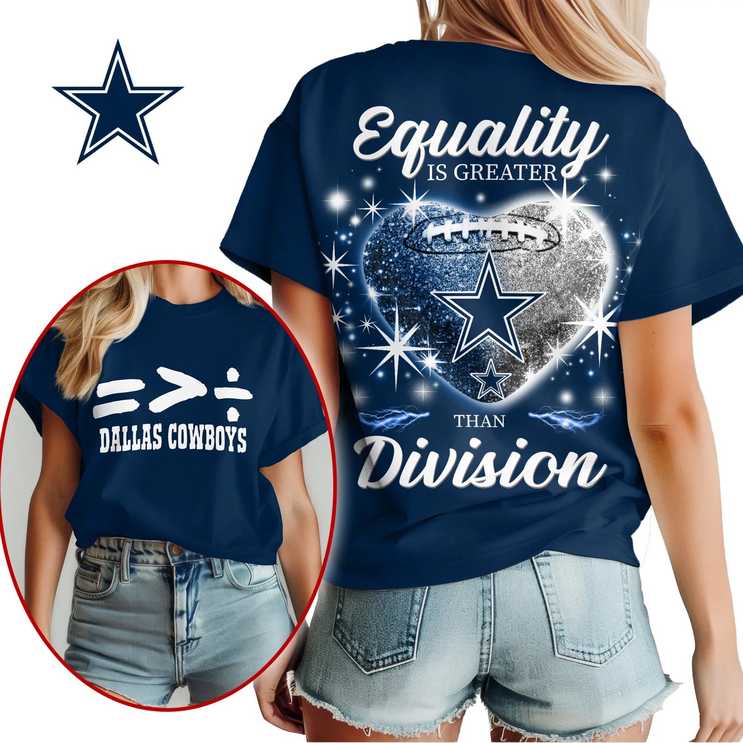 Dallas Cowboys | Premium Women’s Equality Day Women’s Shirt NY – HuddleStyle.com - Image 2