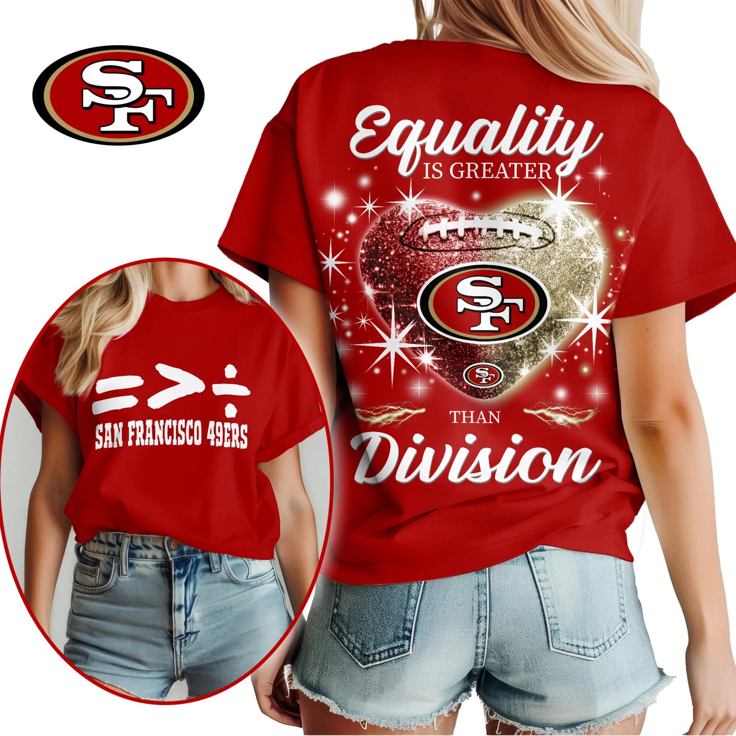 San Francisco 49ers | Premium Women’s Equality Day Women’s Shirt NY – HuddleStyle.com - Image 2
