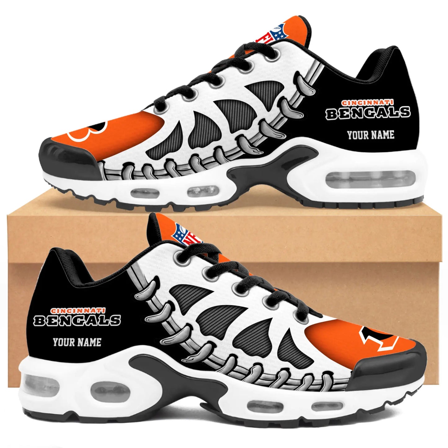 Cincinnati Bengals | Premium NFL Custom Air Max Shoes for Fans NY – HuddleStyle.com - Image 4