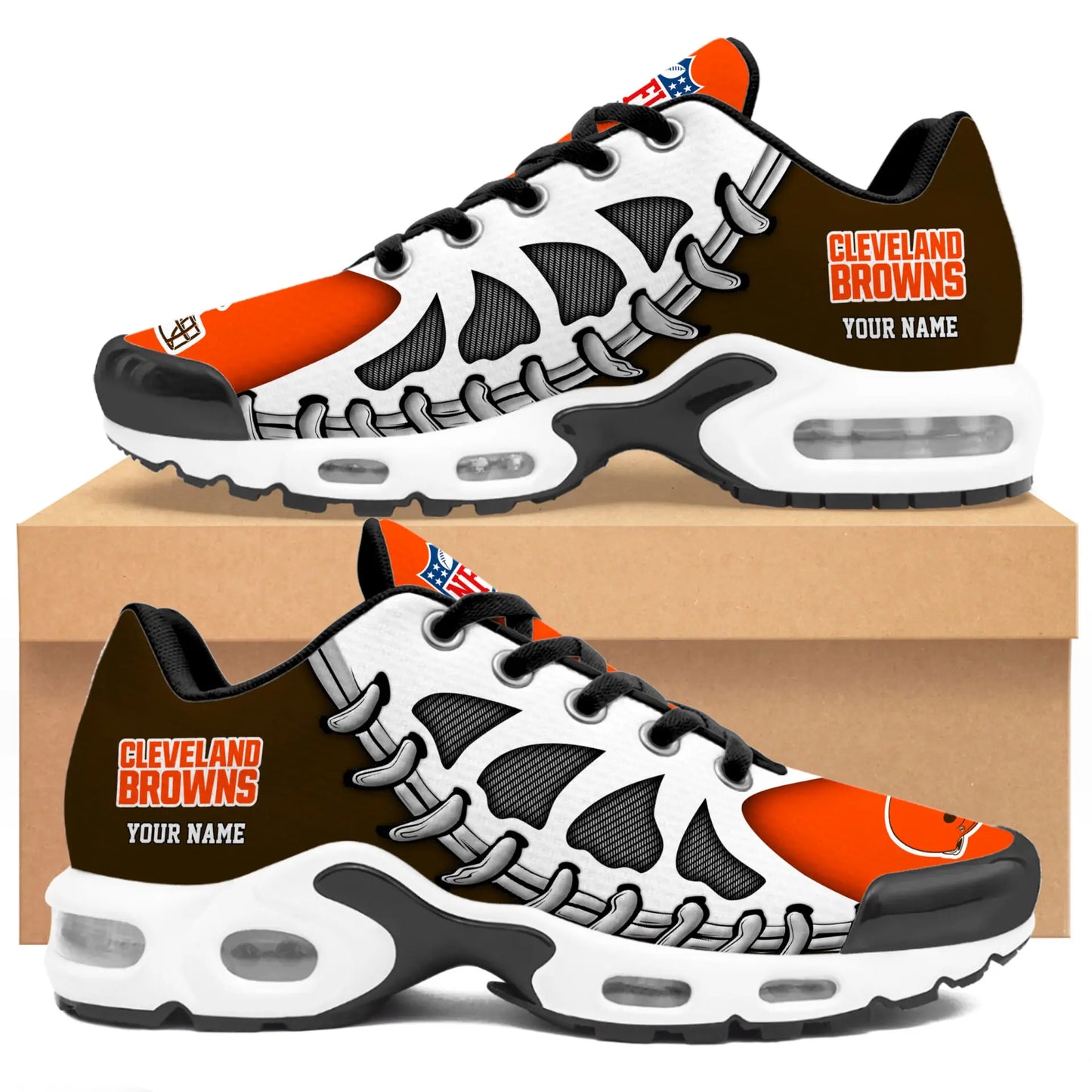 Cleveland Browns | Premium NFL Custom Air Max Shoes for Fans NY – HuddleStyle.com - Image 4