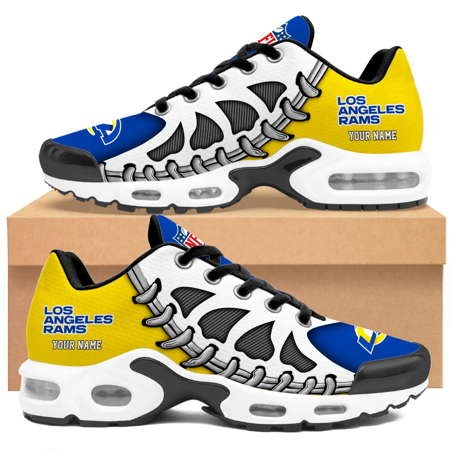 Los Angeles Rams | Premium NFL Custom Air Max Shoes for Fans NY – HuddleStyle.com - Image 4
