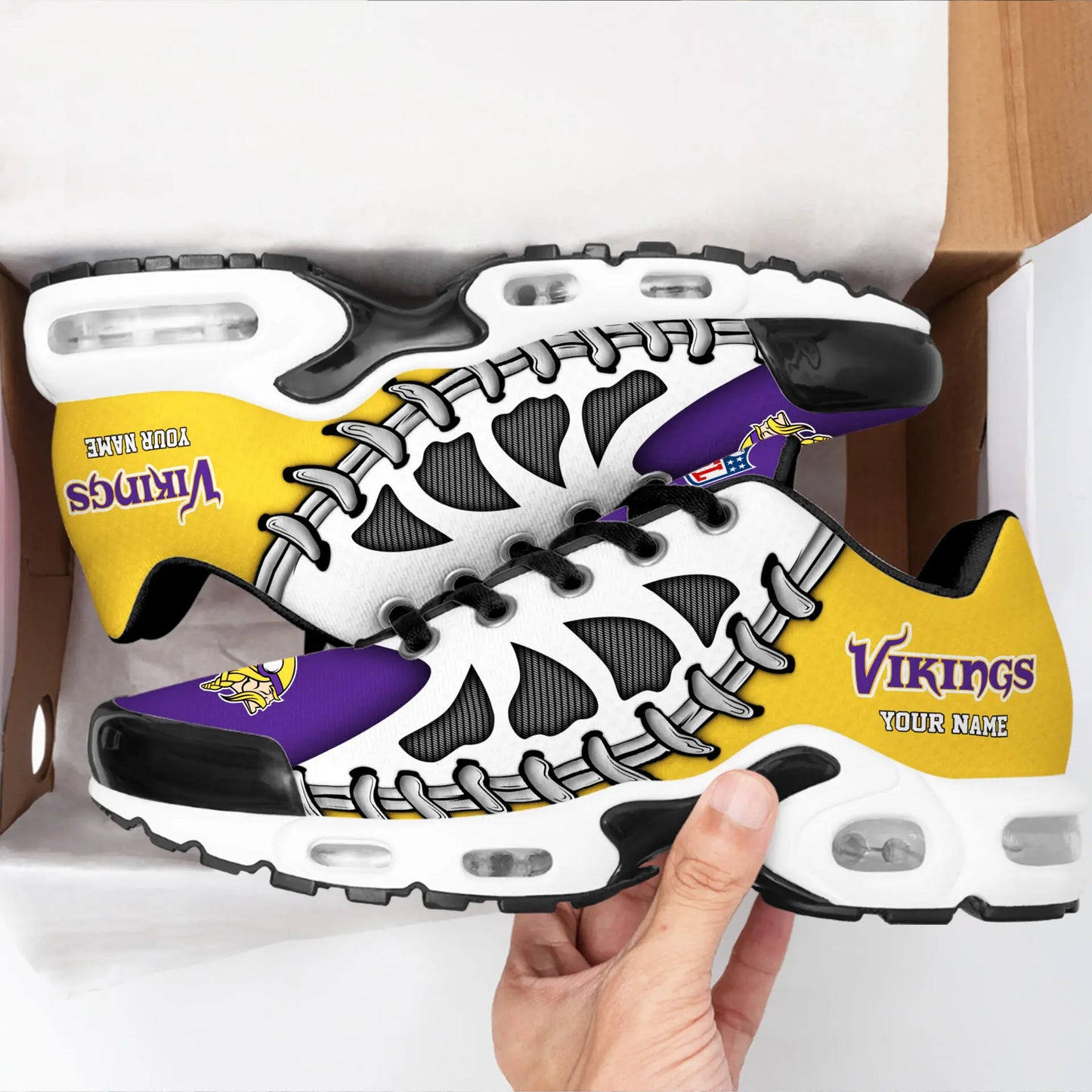 Minnesota Vikings | Premium NFL Custom Air Max Shoes for Fans NY – HuddleStyle.com - Image 4