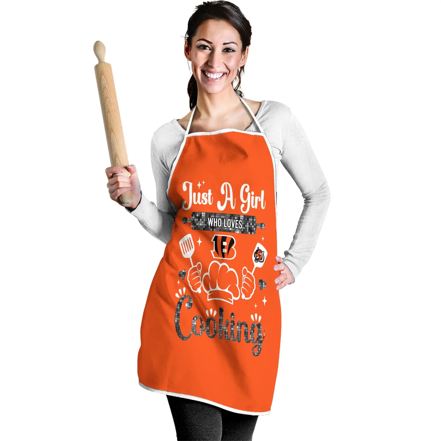 Cincinnati Bengals | Premium NFL Cooking Queen Apron NY – HuddleStyle.com - Image 2