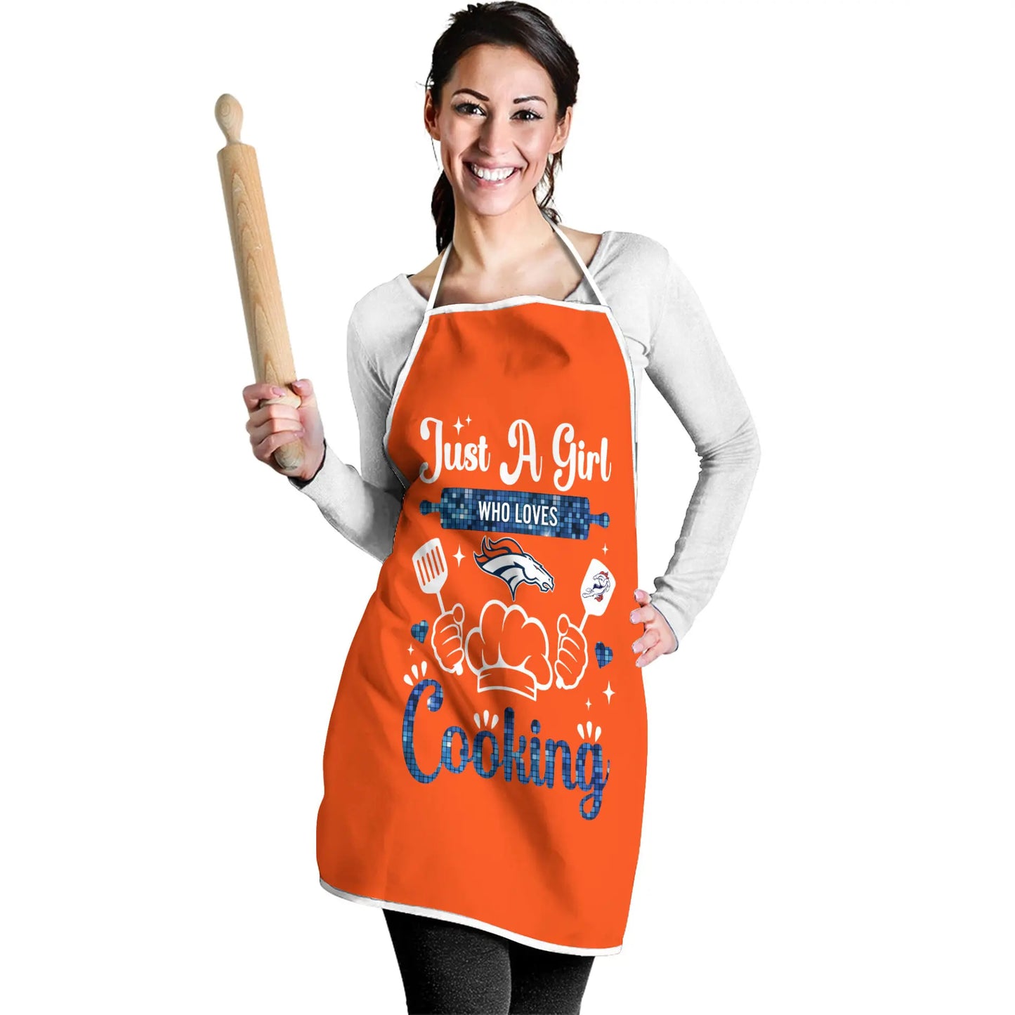 Denver Broncos | Premium NFL Cooking Queen Apron NY – HuddleStyle.com - Image 2