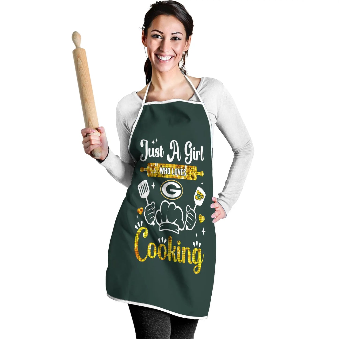 Green Bay Packers | Premium NFL Cooking Queen Apron NY – HuddleStyle.com - Image 2