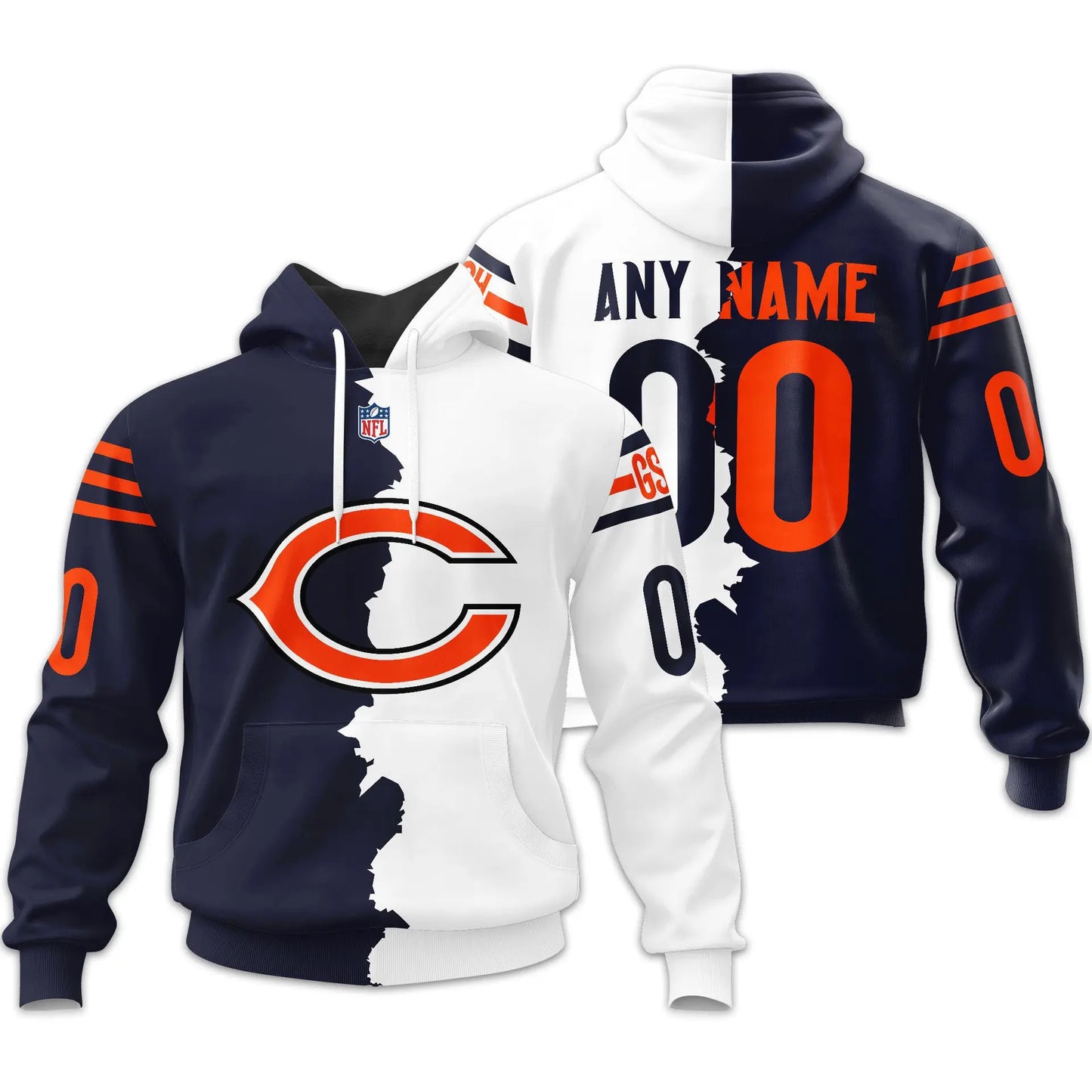 Chicago Bears | Home Mix Away Hoodie – HuddleStyle.com - Main