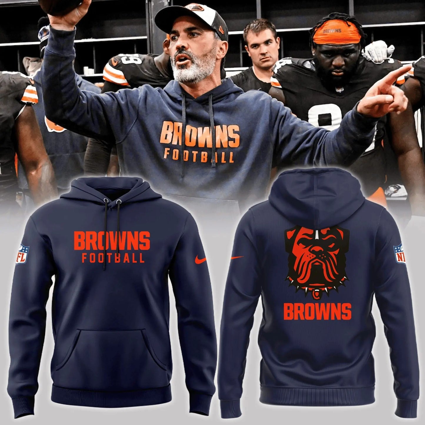 Cleveland Browns | Football Team Hoodie – HuddleStyle.com - Main