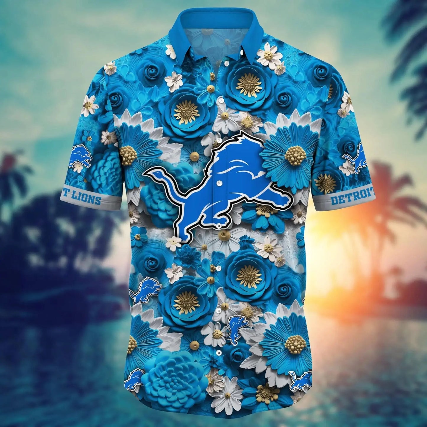 Detroit Lions | Hawaii Shirt For Fans, Summer Football Shirt – HuddleStyle.com - Image 3