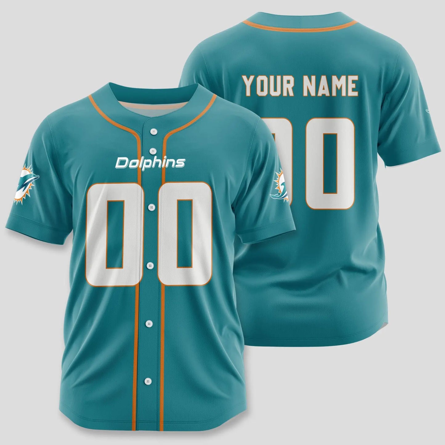 Miami Dolphins | Classic Baseball Jersey – Customize Your Name & Number, Your Style! – HuddleStyle.com - Image 3