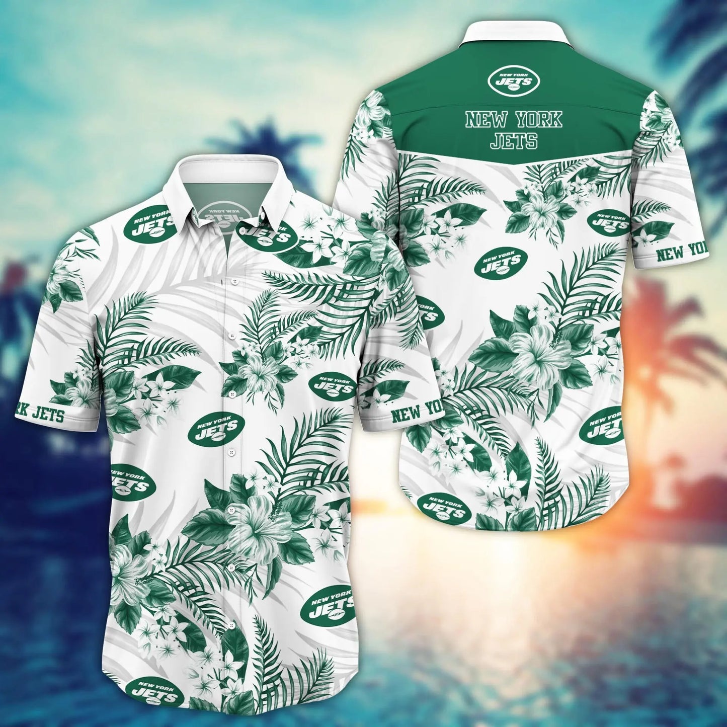 New York Jets | Hawaii Shirt For Fans, Summer Football Shirt – HuddleStyle.com - Image 3