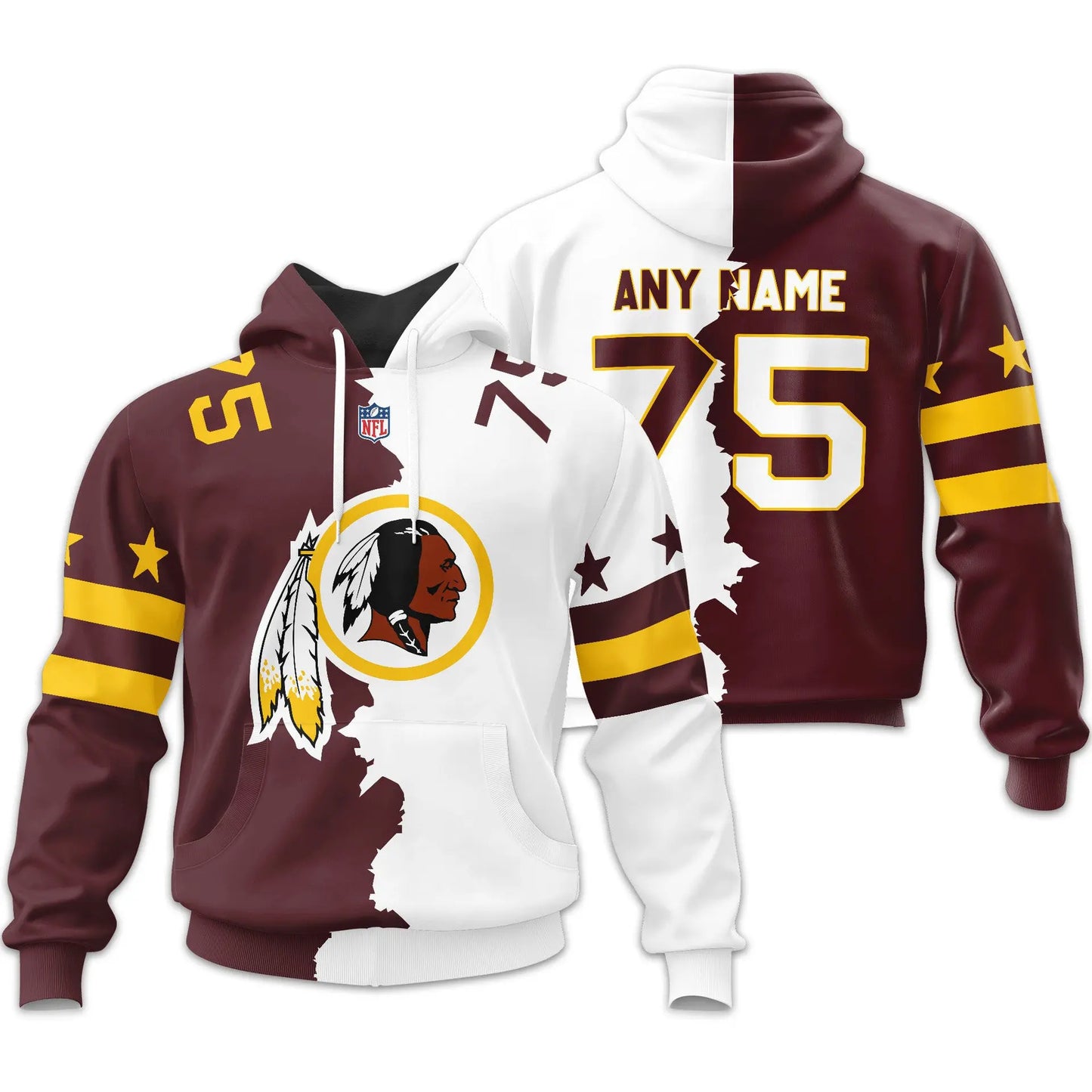Washington Commanders | Home Mix Away Hoodie – HuddleStyle.com - Main