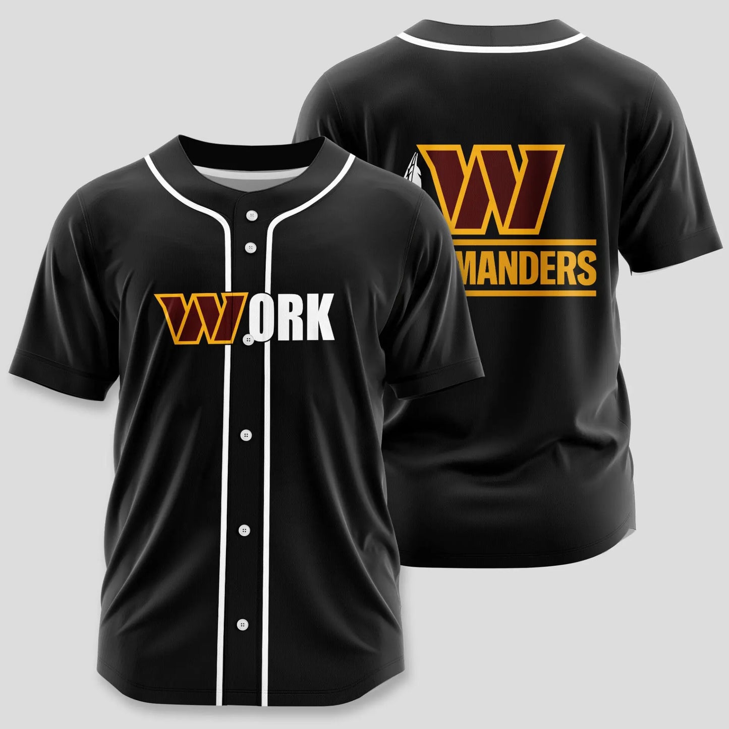Washington Commanders | Classic Baseball Jersey – Customize Your Name & Number, Your Style! – HuddleStyle.com - Image 6