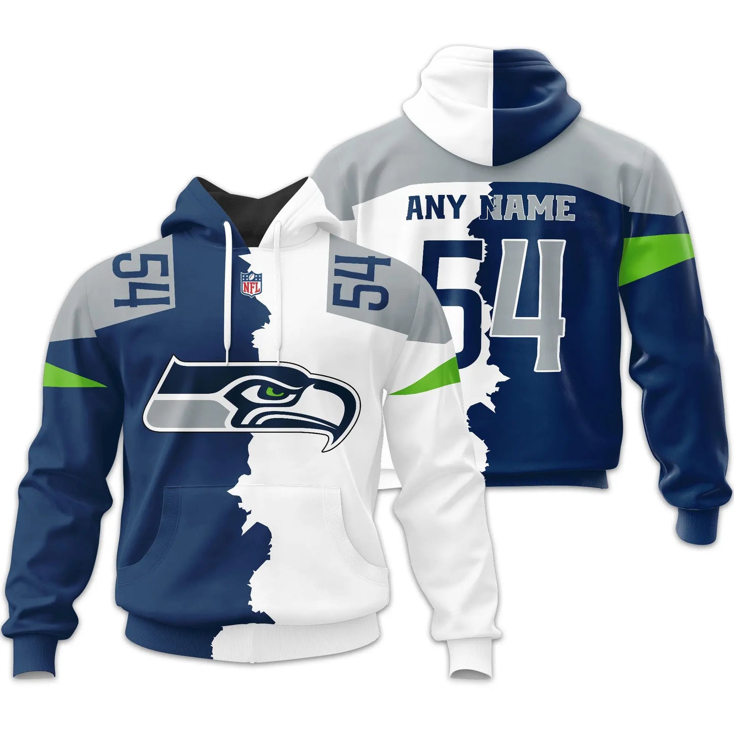 Seattle Seahawks | Home Mix Away Hoodie – HuddleStyle.com - Main