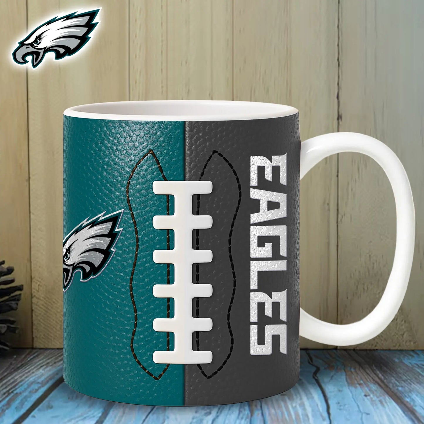 Philadelphia Eagles | Premium NFL Split Color Ceramic Mug HI – HuddleStyle.com - Image 3