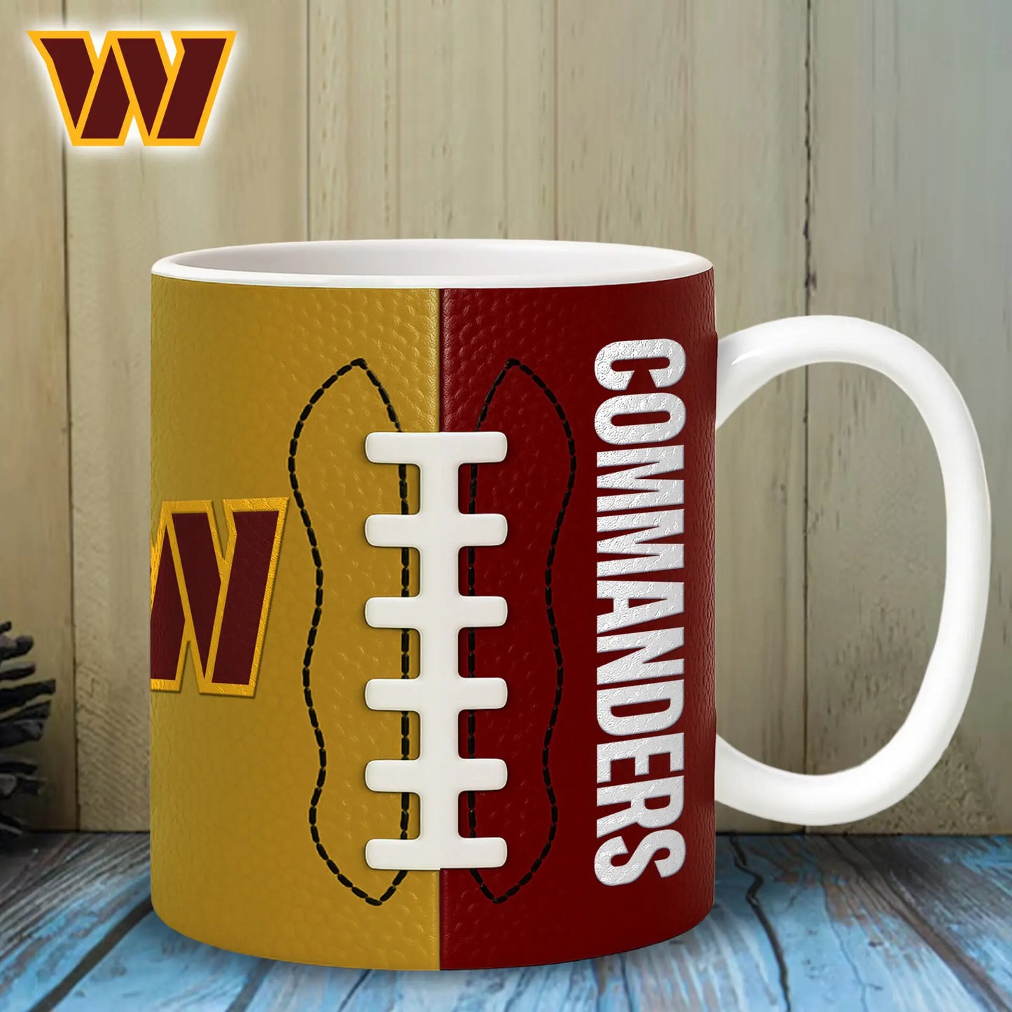 Washington Commanders | Premium NFL Split Color Ceramic Mug HI – HuddleStyle.com - Image 3