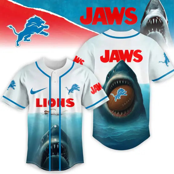 Detroit Lions | Premium NFL x Jaws Jersey HI – HuddleStyle.com - Image 2