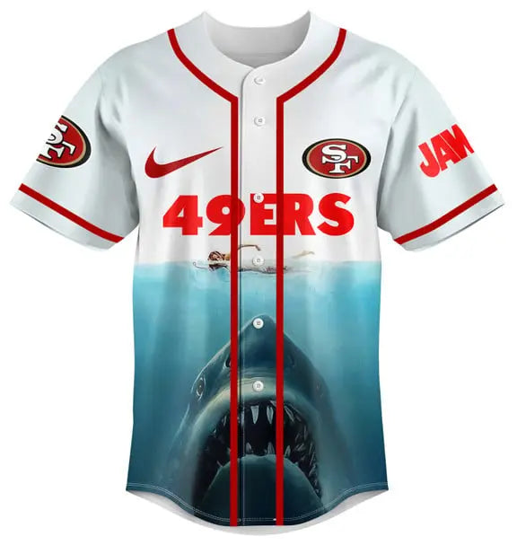 San Francisco 49ers | Premium NFL x Jaws Jersey HI – HuddleStyle.com - Main