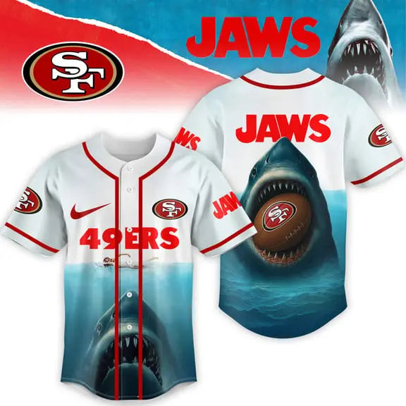 San Francisco 49ers | Premium NFL x Jaws Jersey HI – HuddleStyle.com - Image 2