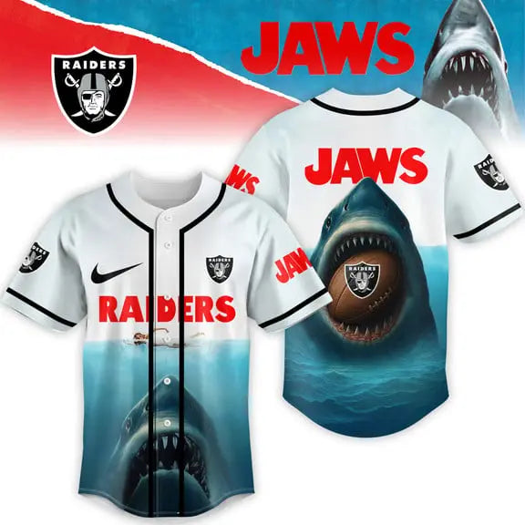 Las Vegas Raiders | Premium NFL x Jaws Jersey HI – HuddleStyle.com - Main