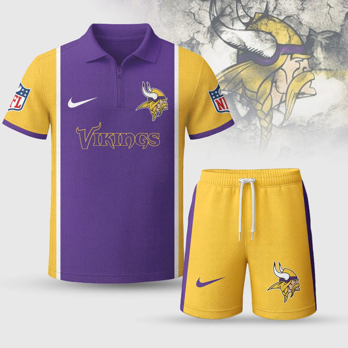 Minnesota Vikings | Premium NFL Combo Polo And Shorts TD – HuddleStyle.com - Main
