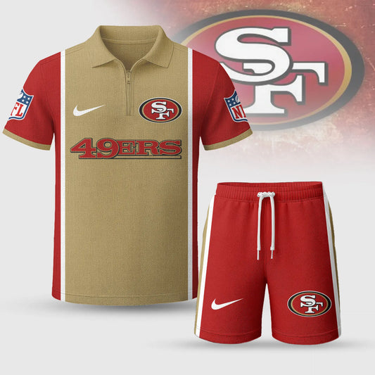 San Francisco 49ers | Premium NFL Combo Polo And Shorts TD – HuddleStyle.com - Main