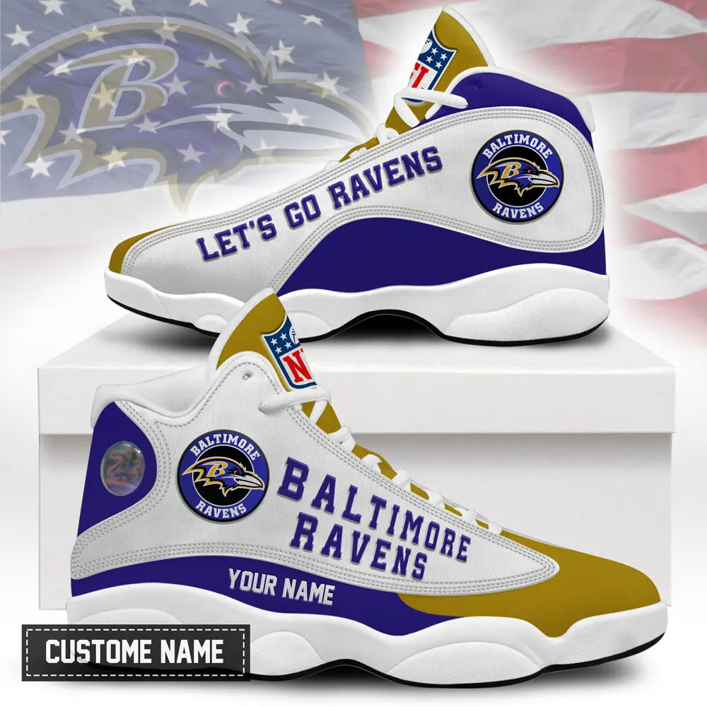 Baltimore Ravens | Premium NFL Game Day Air Jordan 13 TD – HuddleStyle.com - Main