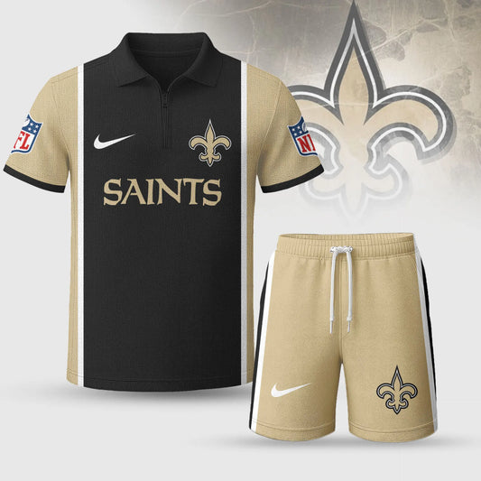 New Orleans Saints | Premium NFL Combo Polo And Shorts TD – HuddleStyle.com - Main