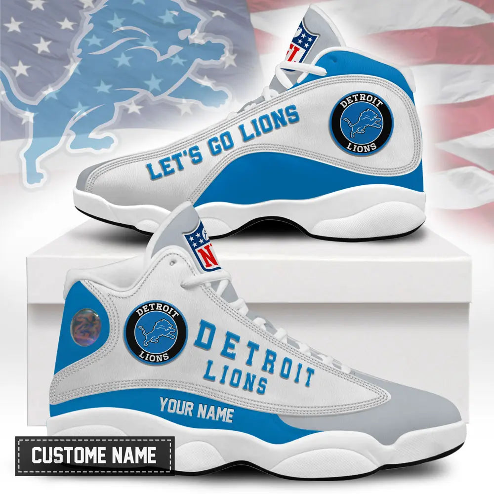 Detroit Lions | Premium NFL Game Day Air Jordan 13 TD – HuddleStyle.com - Main
