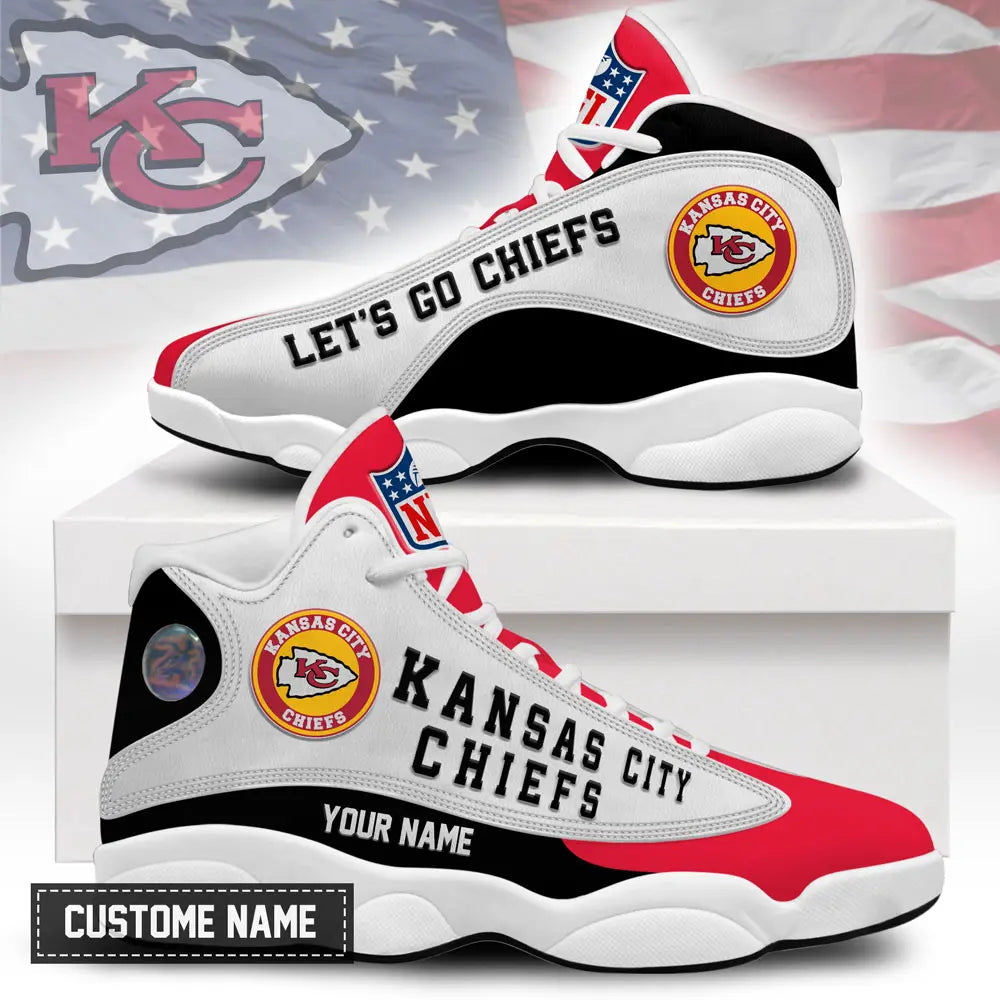 Kansas City Chiefs | Premium NFL Game Day Air Jordan 13 TD – HuddleStyle.com - Main