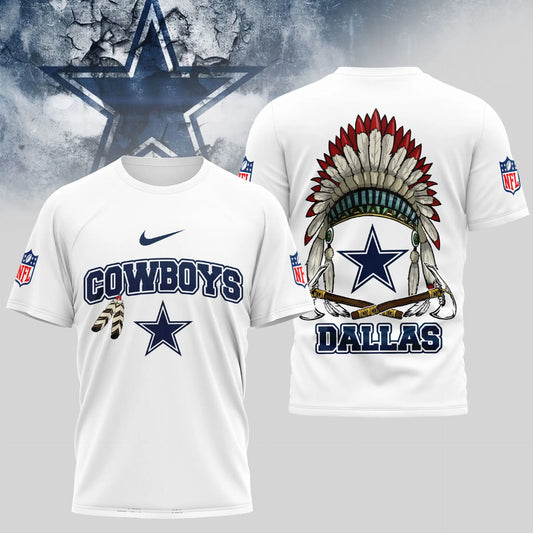 Dallas Cowboys | Premium Native American Leather 3D Shirt TD – HuddleStyle.com - Main