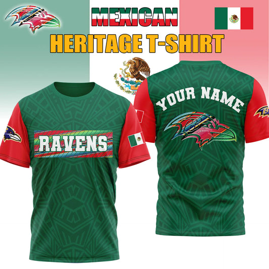 Baltimore Ravens | Premium NFL Mexican Heritage Celebration 3D Shirt HI – HuddleStyle.com - Main