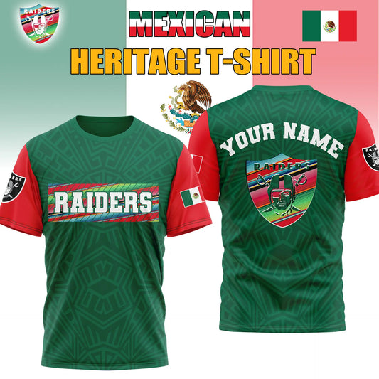 Las Vegas Raiders| Premium NFL Mexican Heritage Celebration 3D Shirt HI – HuddleStyle.com - Main