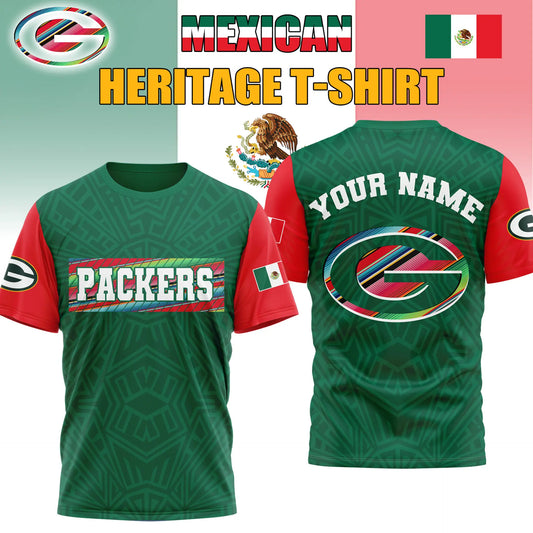 Green Bay Packers | Premium NFL Mexican Heritage Celebration 3D Shirt HI – HuddleStyle.com - Main