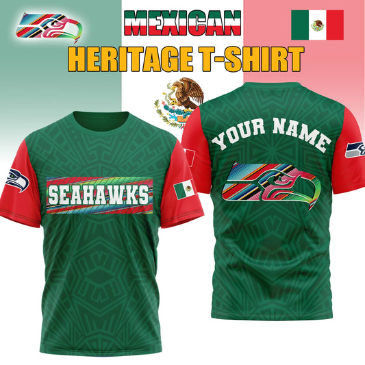 Seattle Seahawks | Premium NFL Mexican Heritage Celebration 3D Shirt HI – HuddleStyle.com - Main