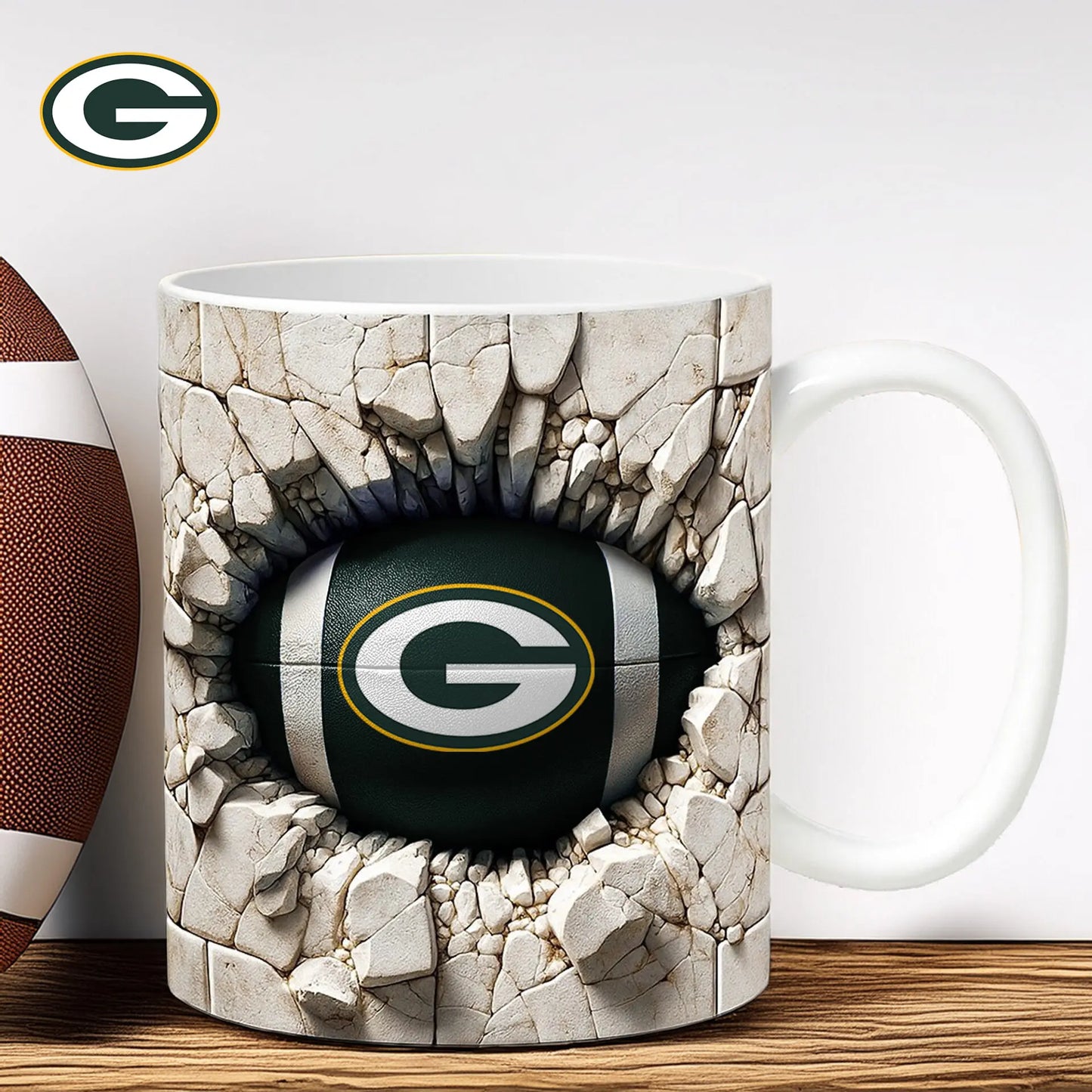 Green Bay Packers | Premium NFL Ceramic Mug HI – HuddleStyle.com - Image 2