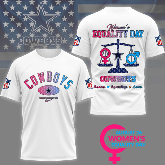 Dallas Cowboys | Premium Women’s Equality Day 3D Shirt NY – HuddleStyle.com - Main