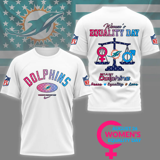 Miami Dolphins | Premium Women’s Equality Day 3D Shirt NY – HuddleStyle.com - Main
