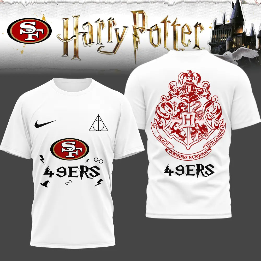 San Francisco 49ers | Premium NFL x Harry Potter 3D Shirt HI – HuddleStyle.com - Main