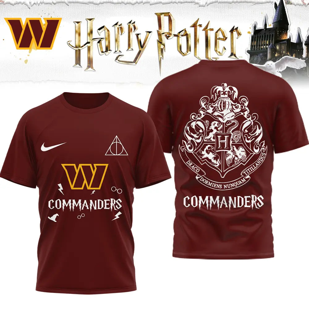 Washington Commanders | Premium NFL x Harry Potter 3D Shirt HI – HuddleStyle.com - Main