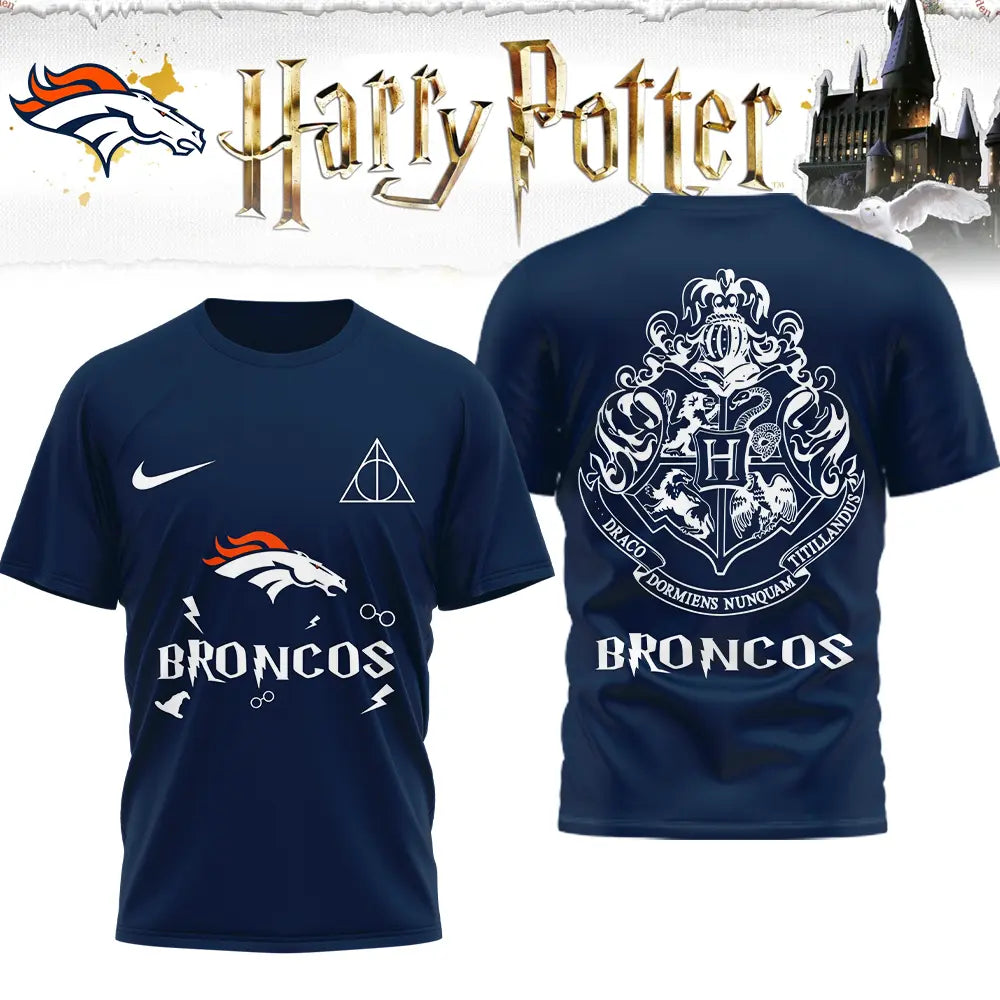 Denver Broncos | Premium NFL x Harry Potter 3D Shirt HI – HuddleStyle.com - Image 2