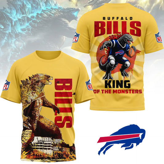 Buffalo Bills | Premium NFL Godzilla King of the Monsters 3D Shirt NY – HuddleStyle.com - Main