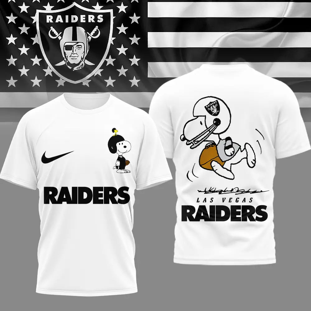 Las Vegas Raiders | Premium NFL x Peanuts 3D Shirt HI – HuddleStyle.com - Main